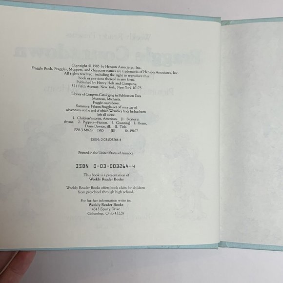 Fraggle Countdown Michaela Muntean Fraggle Rock Hardcover Children’s Book 1985 - Picture 3 of 5